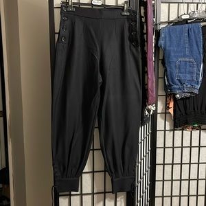 Black Sportmax side buttons on both size and lace detail at the bottom